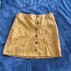 Mustard yellow mini skirt